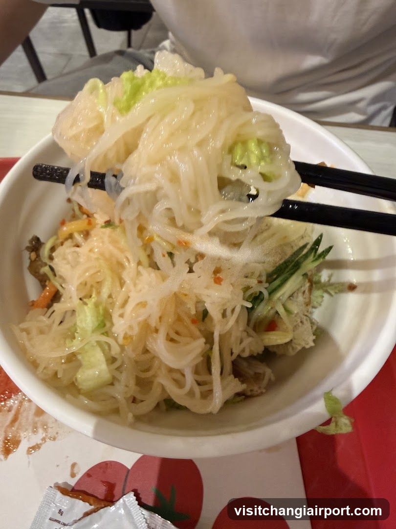 Noodle Dish with Chopsticks
