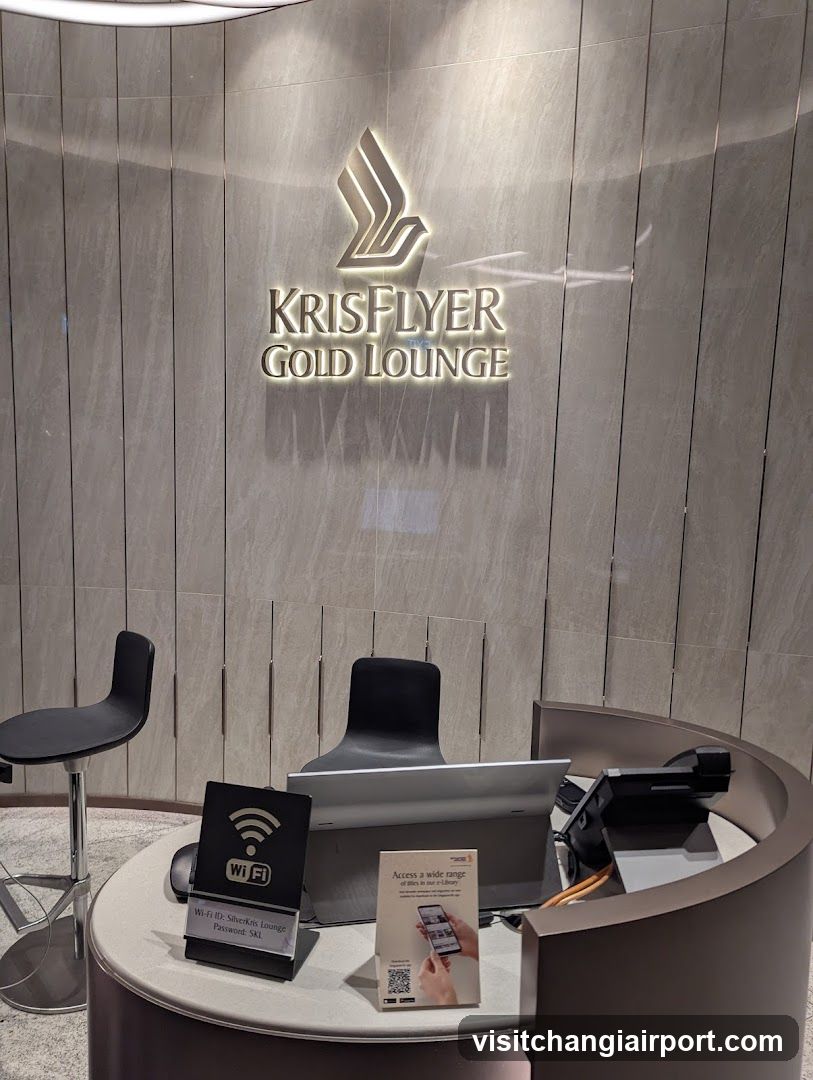 KrisFlyer Gold Lounge Reception Area