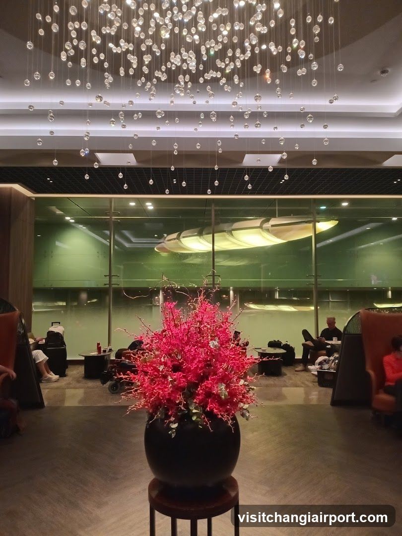 Lounge Interior with Hanging Decorations
