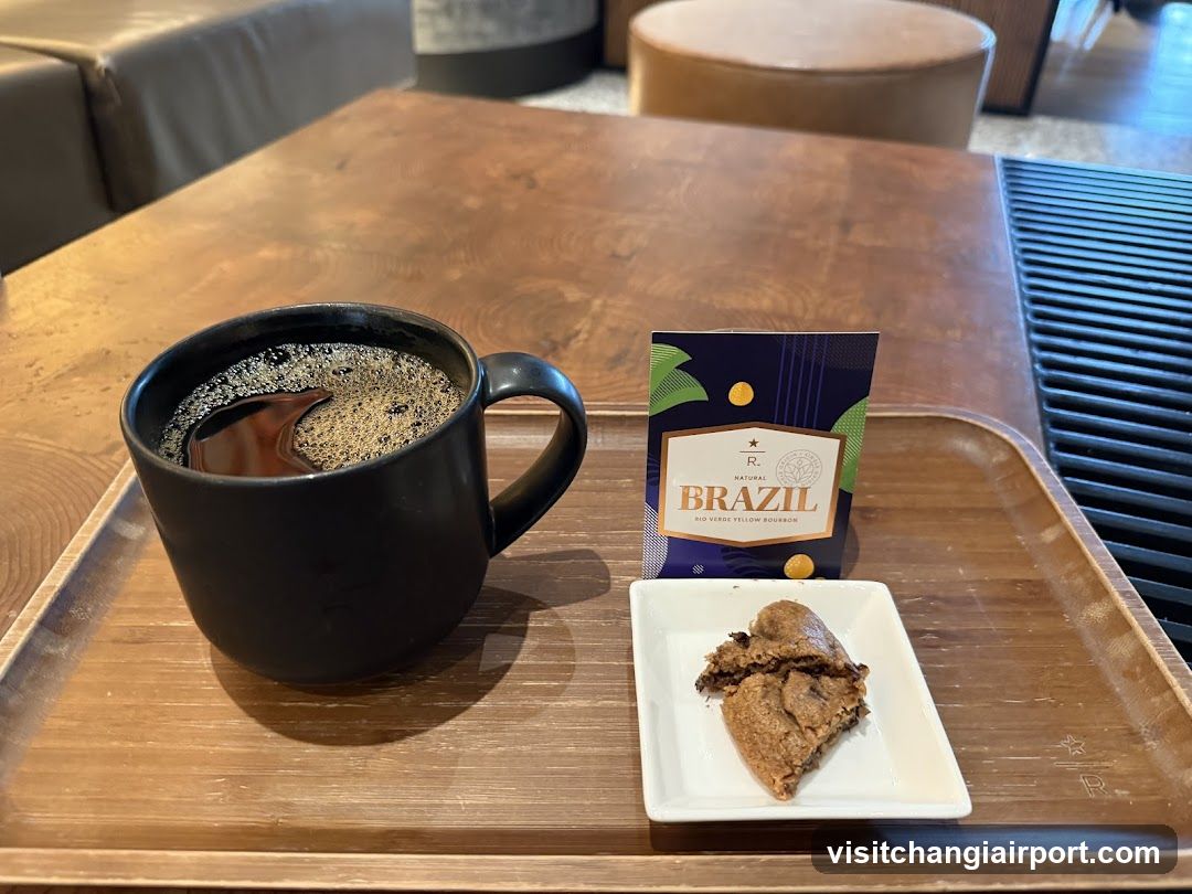 Coffee and Pastry in a Cafe