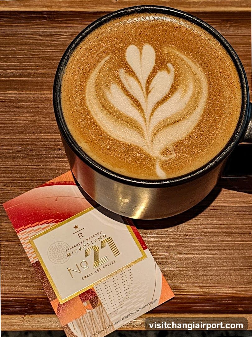 Latte Art Coffee Cup with Starbucks Reserve Card