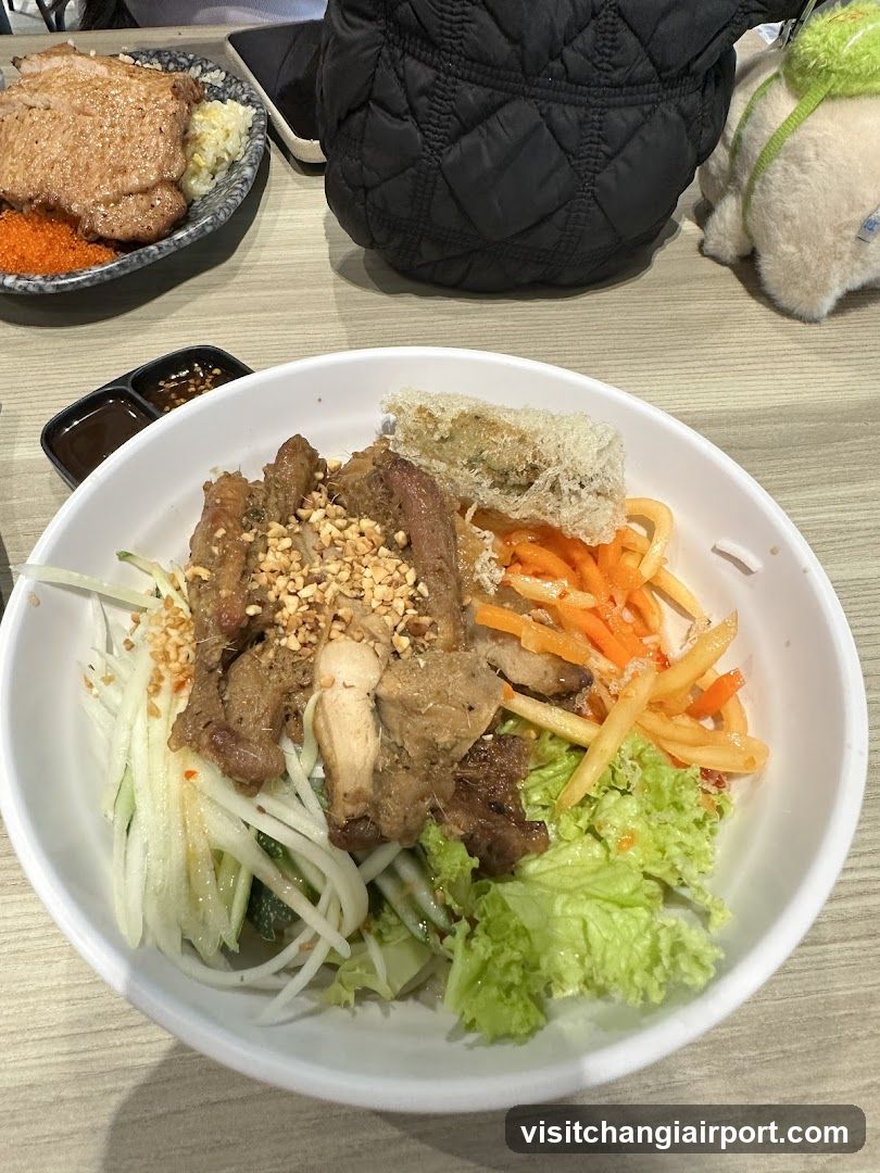 Bowl of Salad with Meat and Vegetables