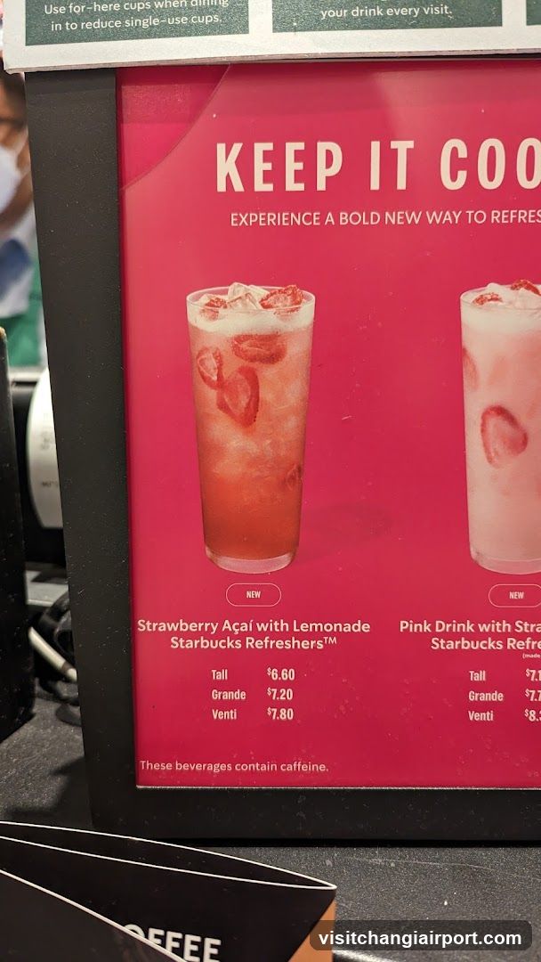 Starbucks Refreshers Menu Display