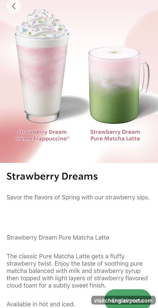 Strawberry Dreams Menu Ad