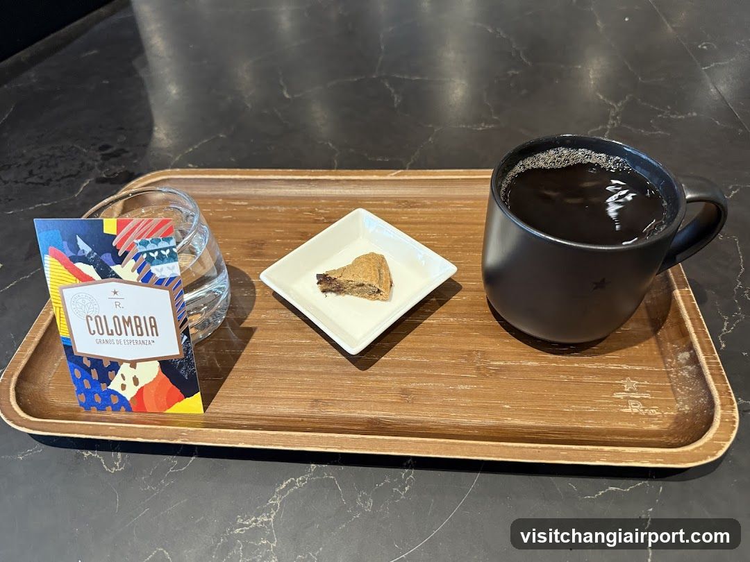 Coffee and Pastry on Tray