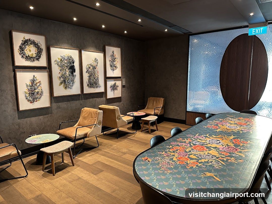 Interior Lounge with Artwork and Decorative Table