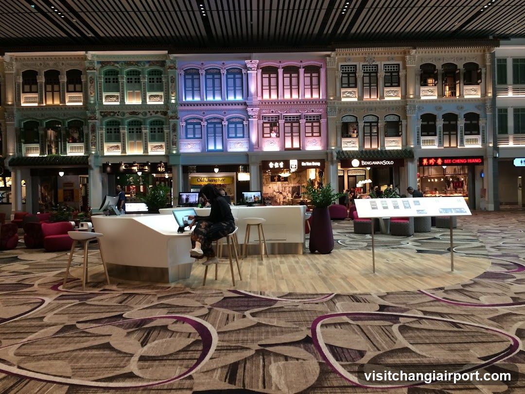 Shopping Mall Interior with Decorative Facades