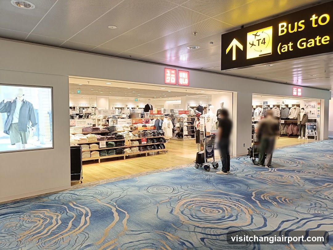 Airport Terminal Interior with Storefronts