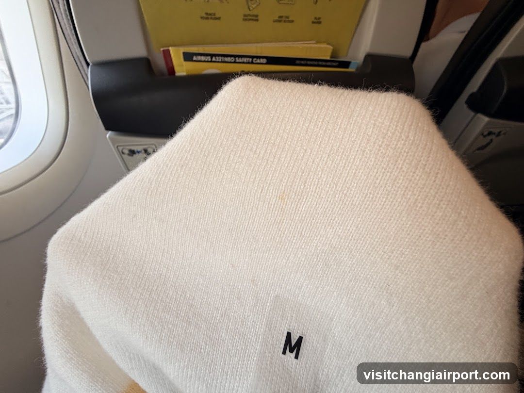 Airbus A320 Safety Card and Blanket