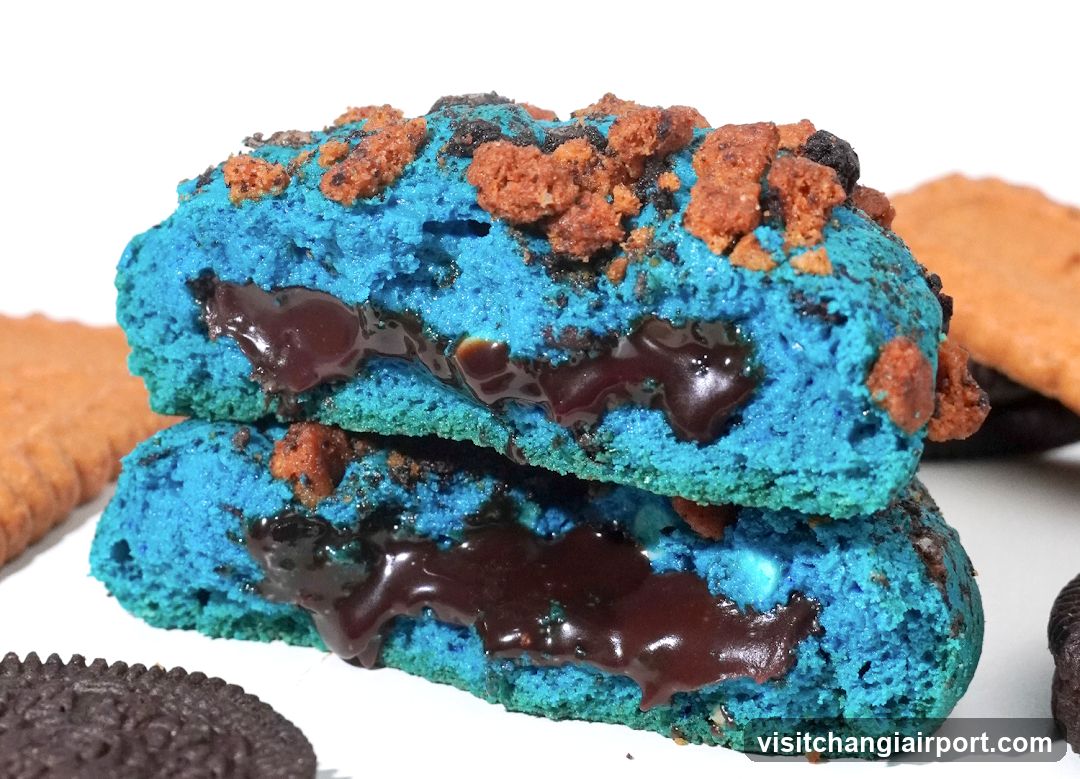 Blue Cookie with Chocolate Filling