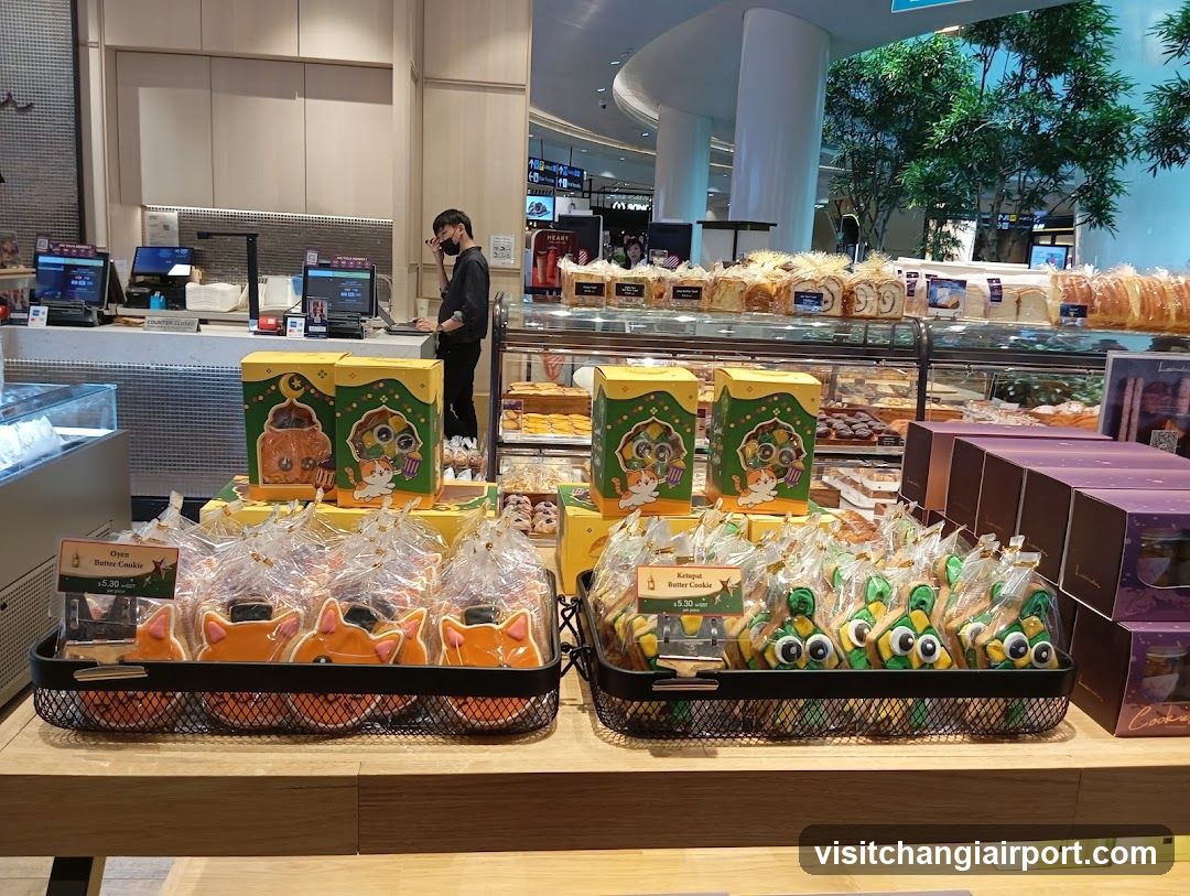 Bakery Display with Seasonal Cookies and Pastries