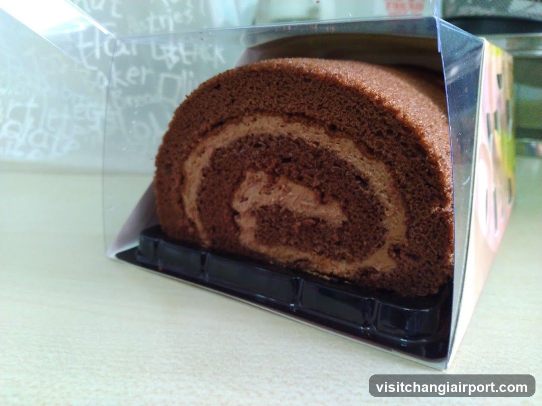 Chocolate Roll Cake in Packaging