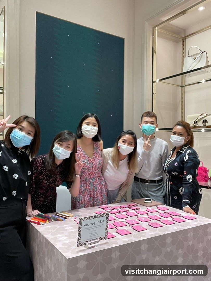 Group photo at a store event