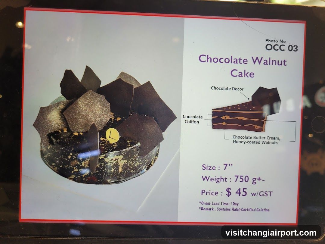 Chocolate Walnut Cake Display