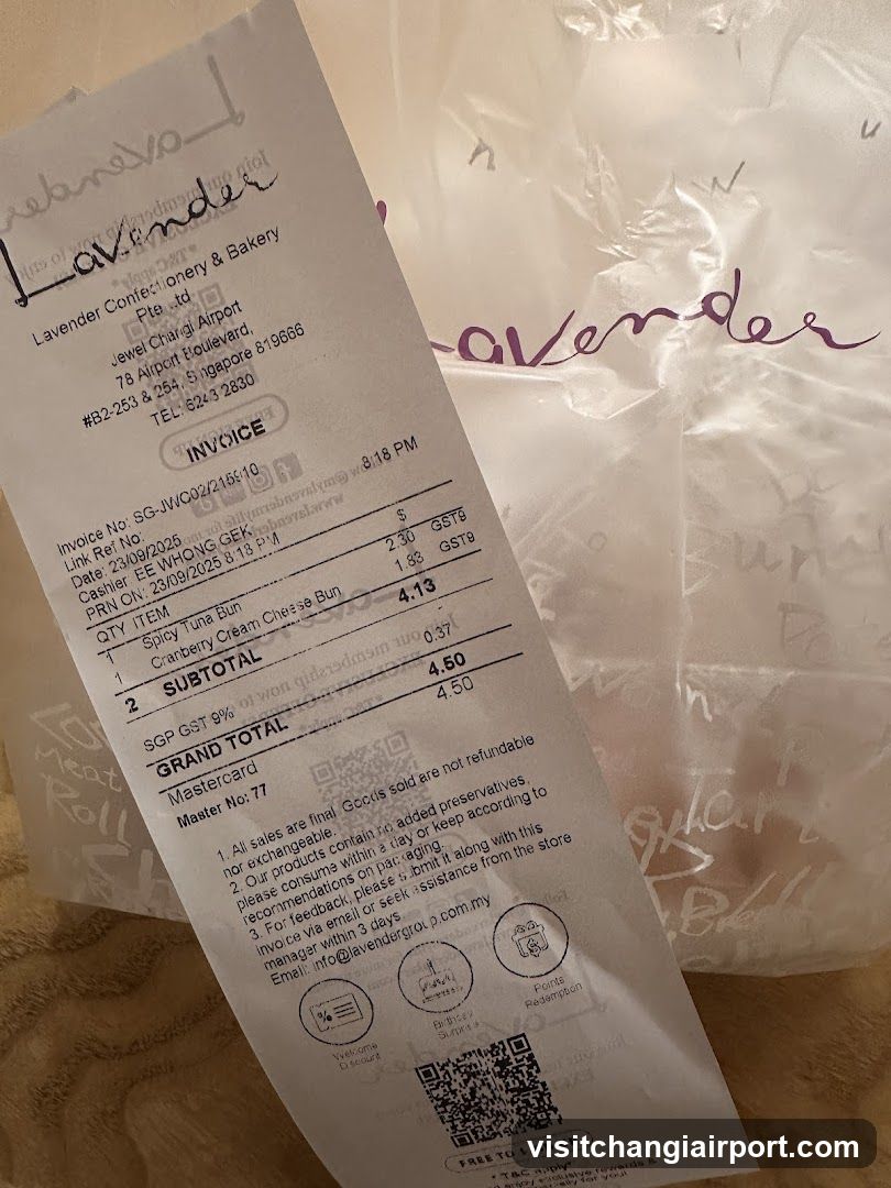 Lavender Receipt and Bag