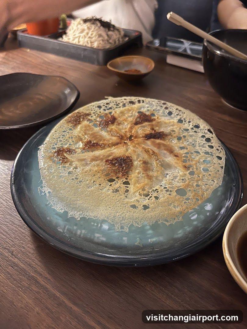 Gyoza on a table
