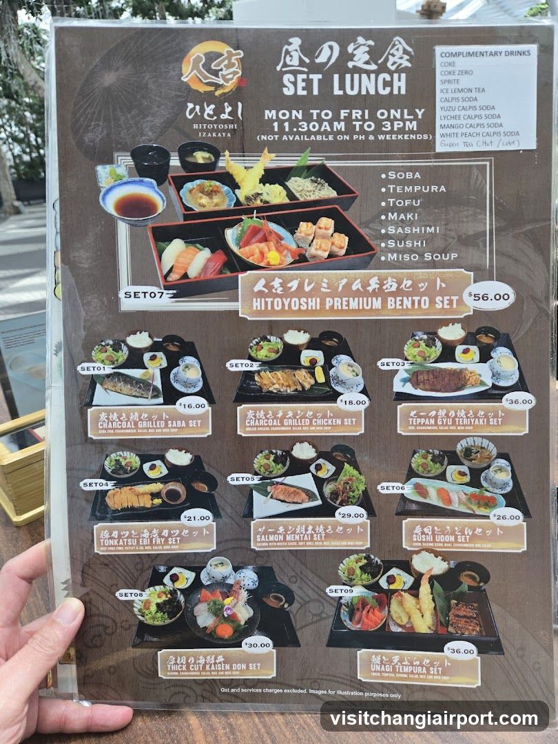 Hito Yoshi Set Lunch Menu
