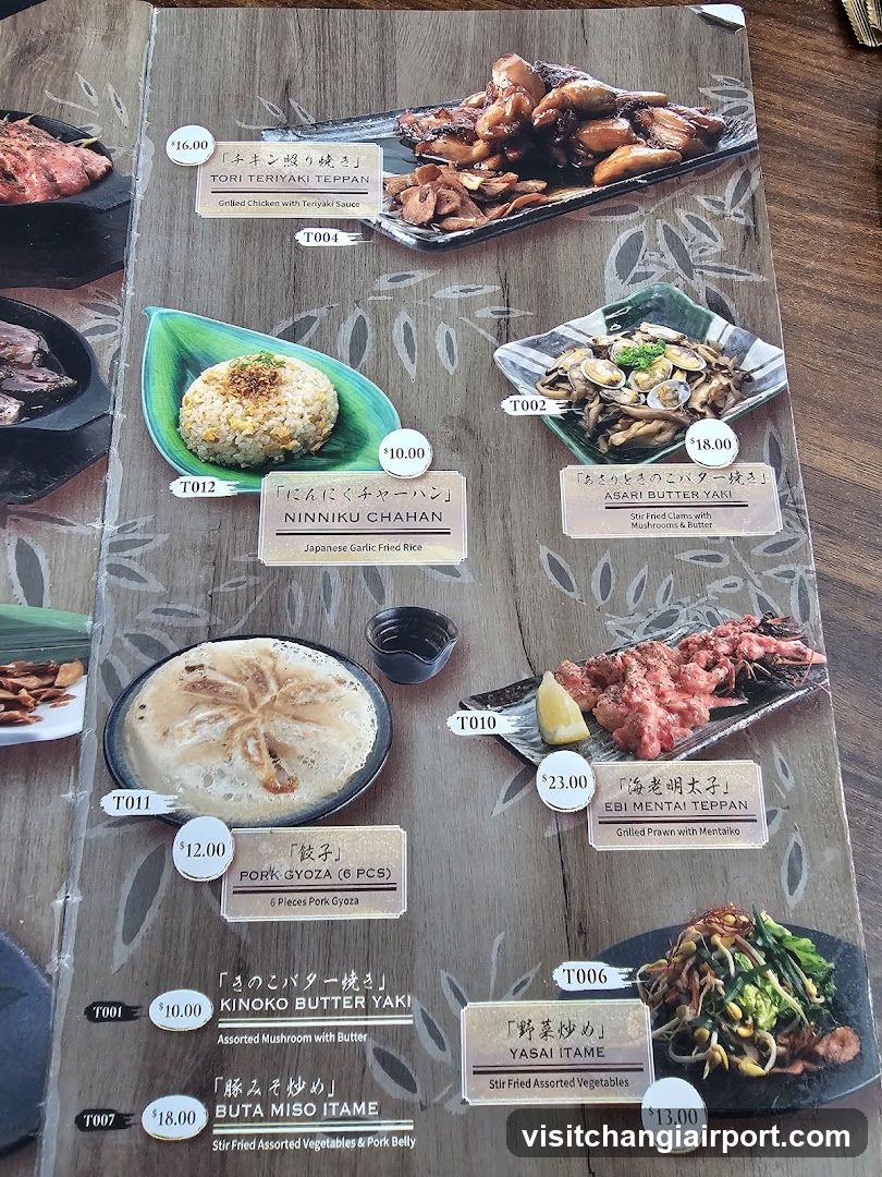 Japanese Restaurant Menu