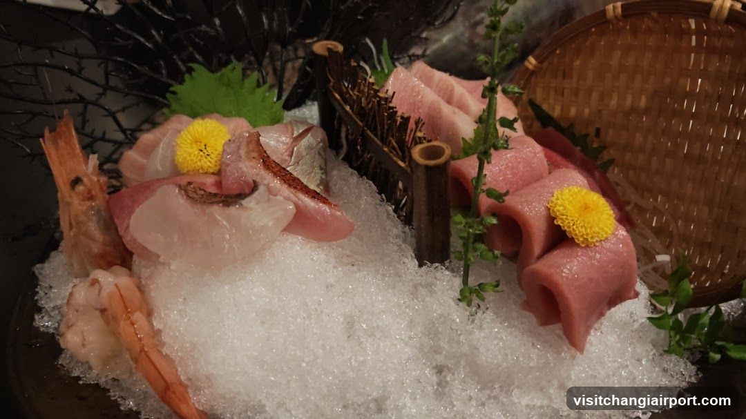 Sashimi Platter with Ice and Garnish