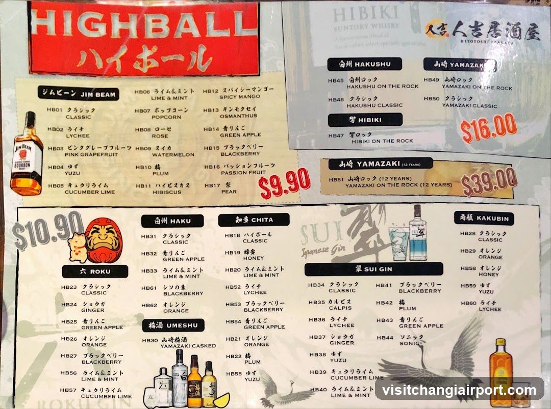Highball Menu Board