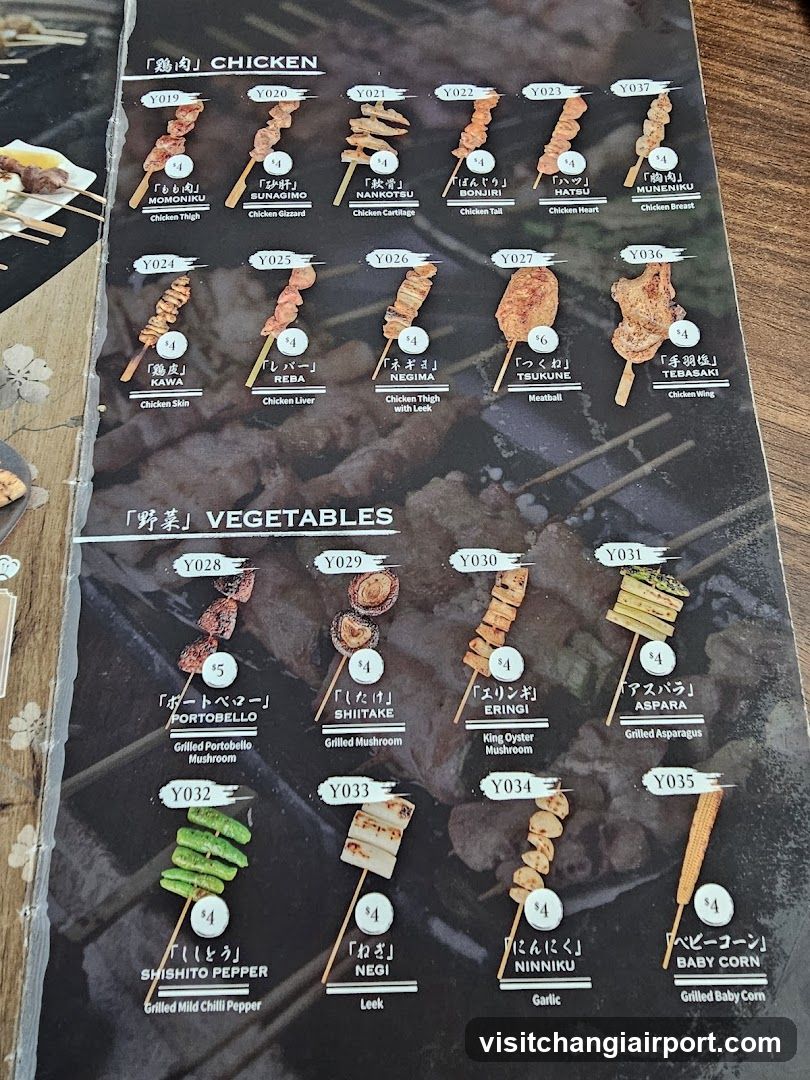 Yakitori Menu Page