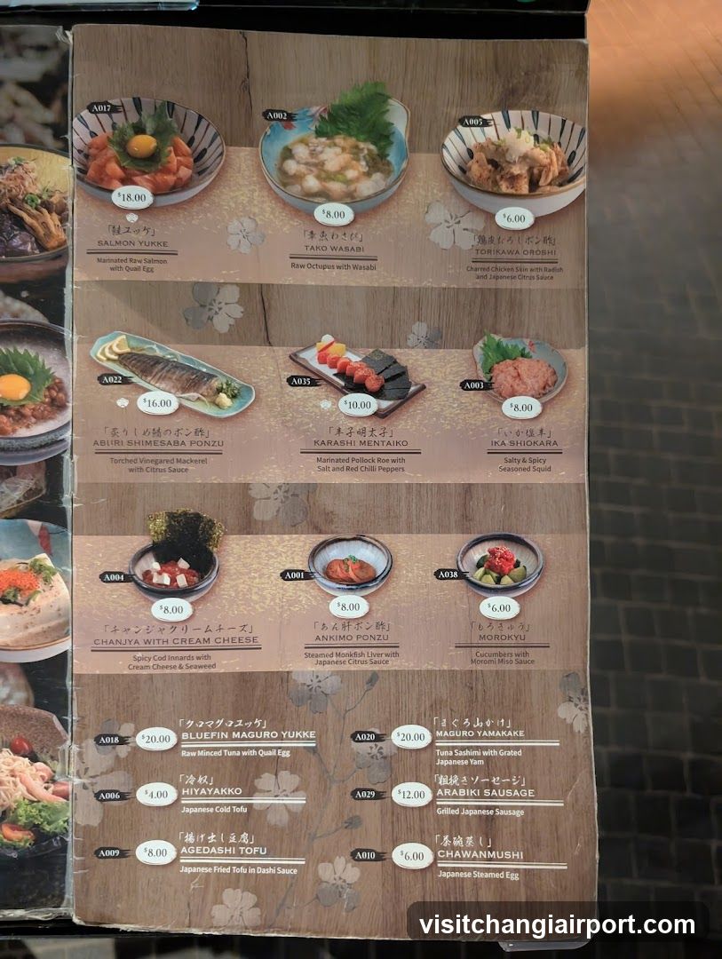 Japanese Restaurant Menu