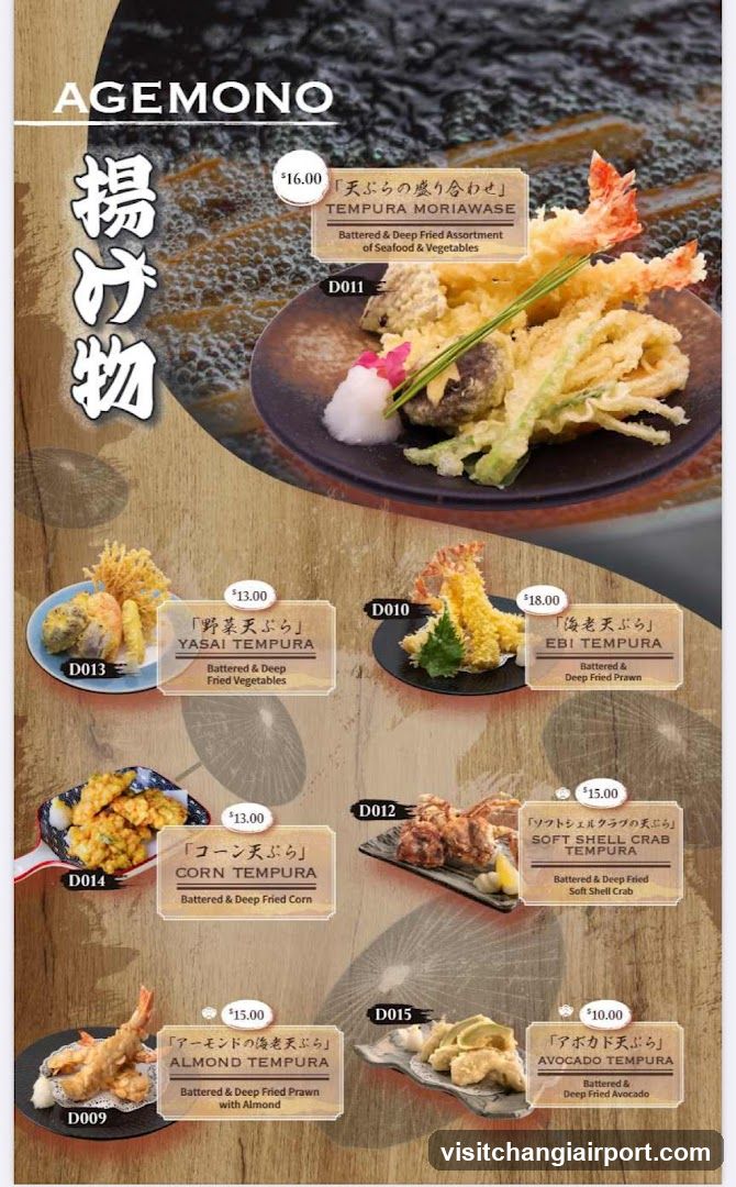 AGEMONO Tempura Menu