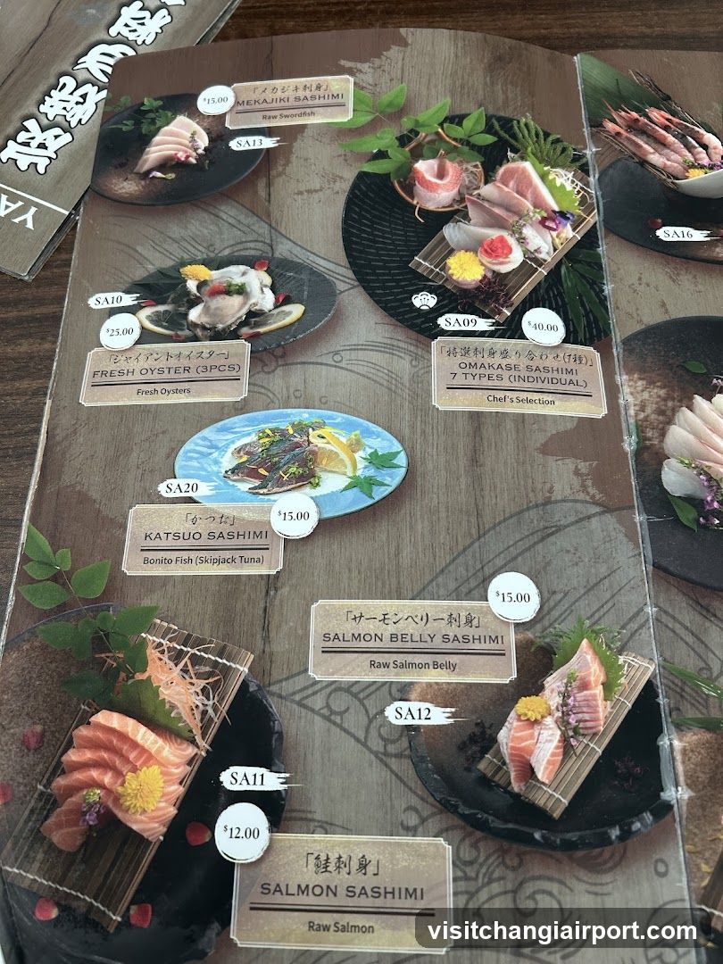 Sashimi Menu Display