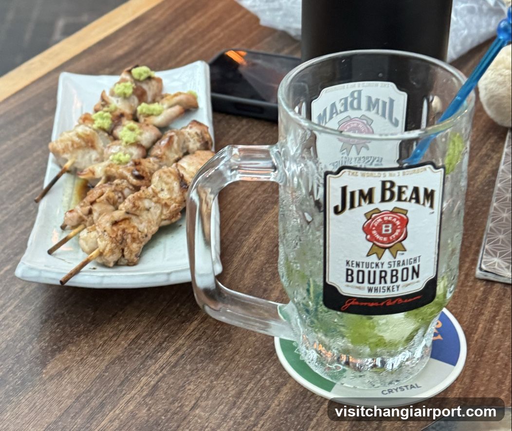 Yakitori and Jim Beam Bourbon