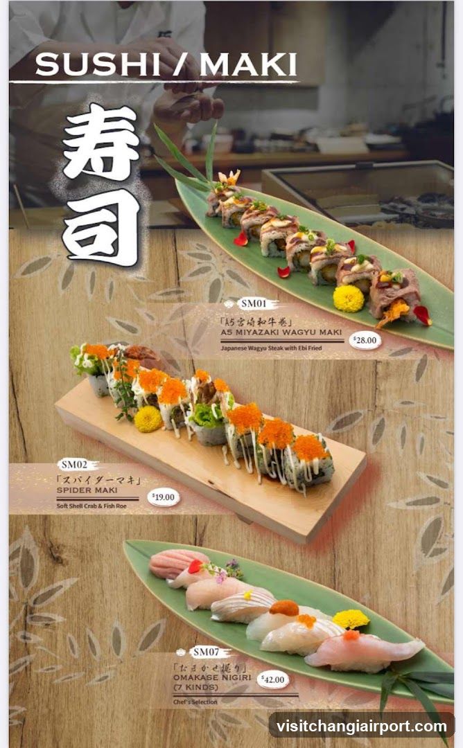 Sushi / Maki Menu Display