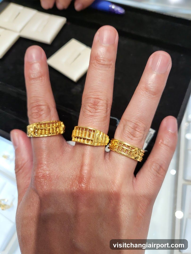 Gold Rings Display