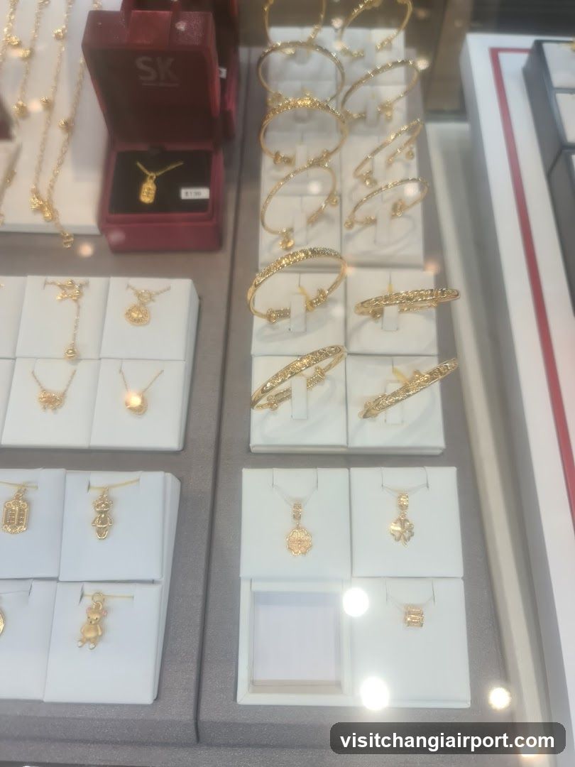 Gold Jewelry Display Case