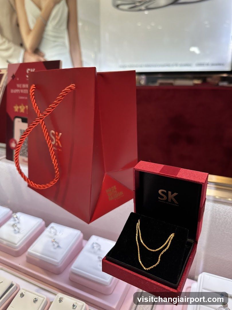 Jewelry Display with Shopping Bag