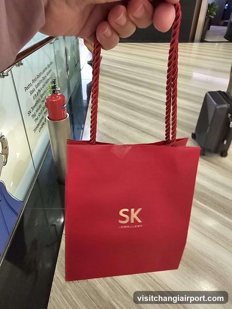 Red Shopping Bag with SK Logo
