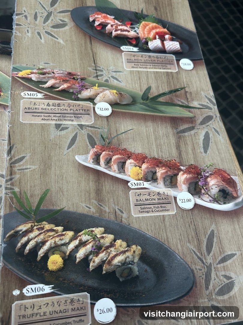 Sushi Menu Display