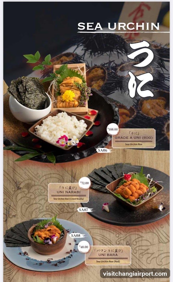 Sea Urchin Menu Display