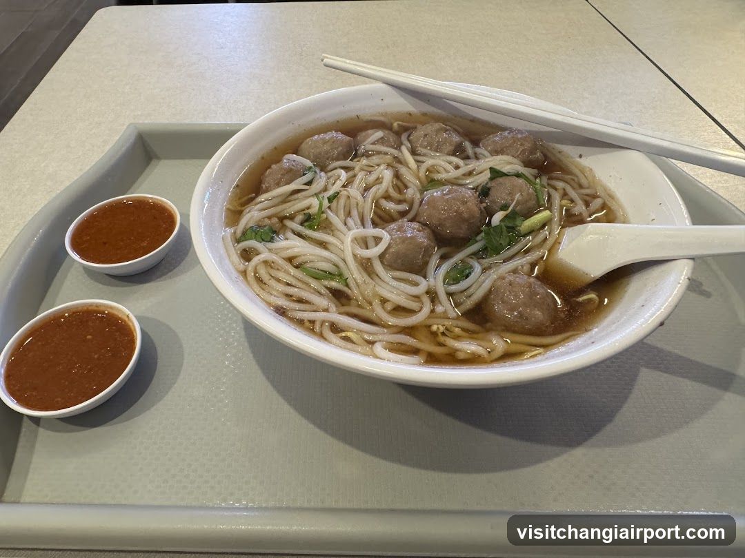 Meatball Noodle Bowl with Sauces