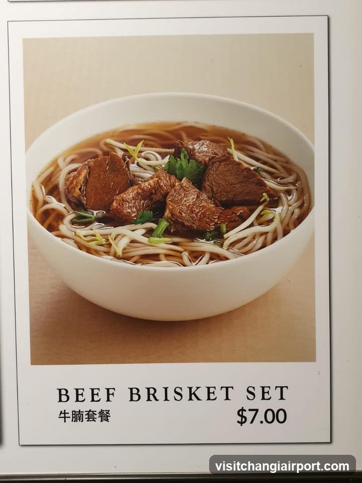 Beef Brisket Set Menu Card