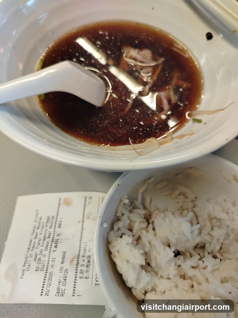 Food Bowl with Rice and Soup