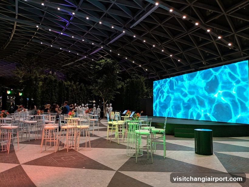 Outdoor Event Setup with Large Screen