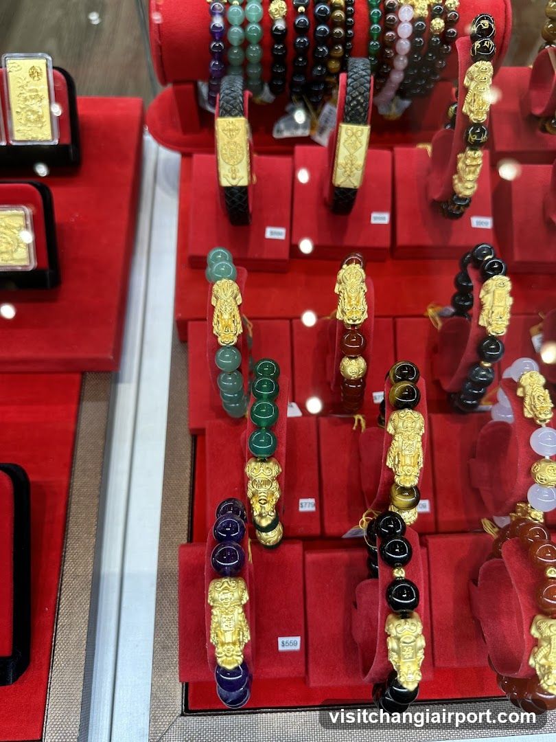 Gold and Jade Jewelry Display