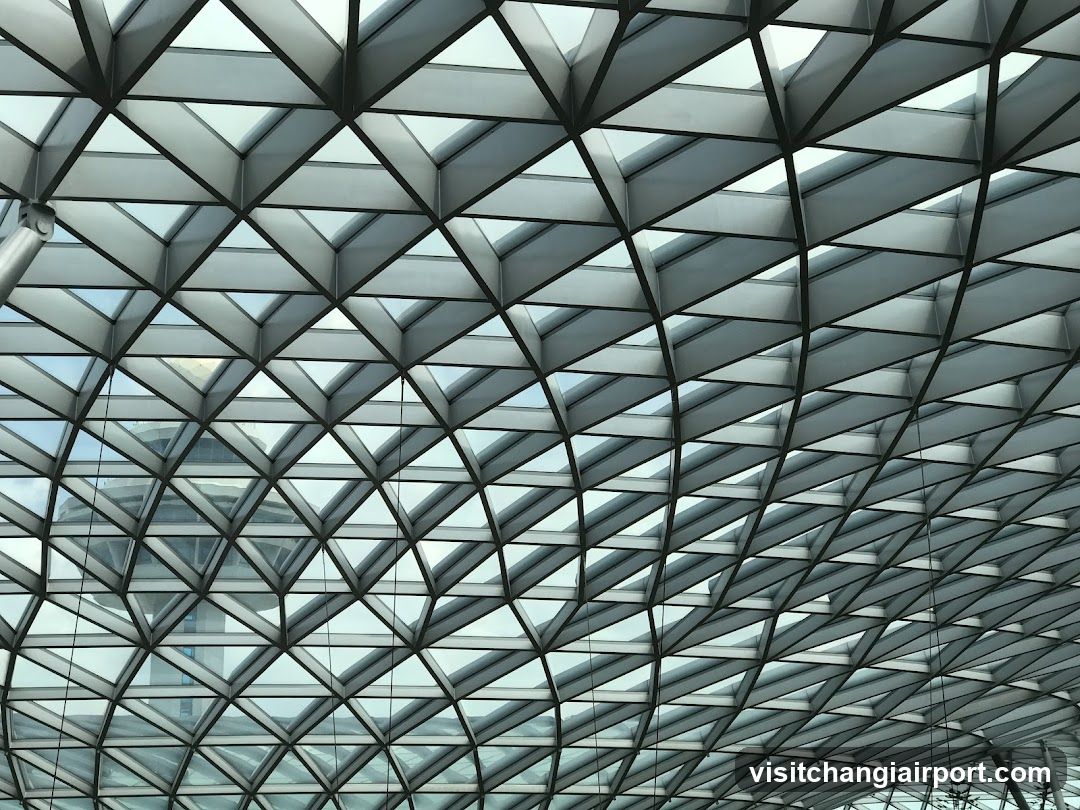Geometric Glass Ceiling Structure