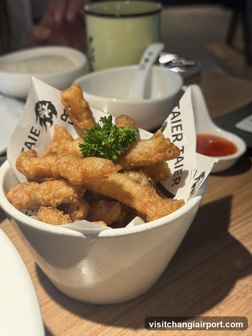 Fried Food with Garnish