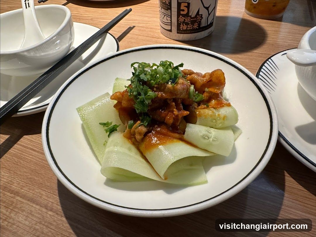 Cucumber Salad with Minced Meat