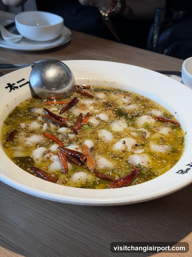 Spicy Fish Soup with Dried Chilies