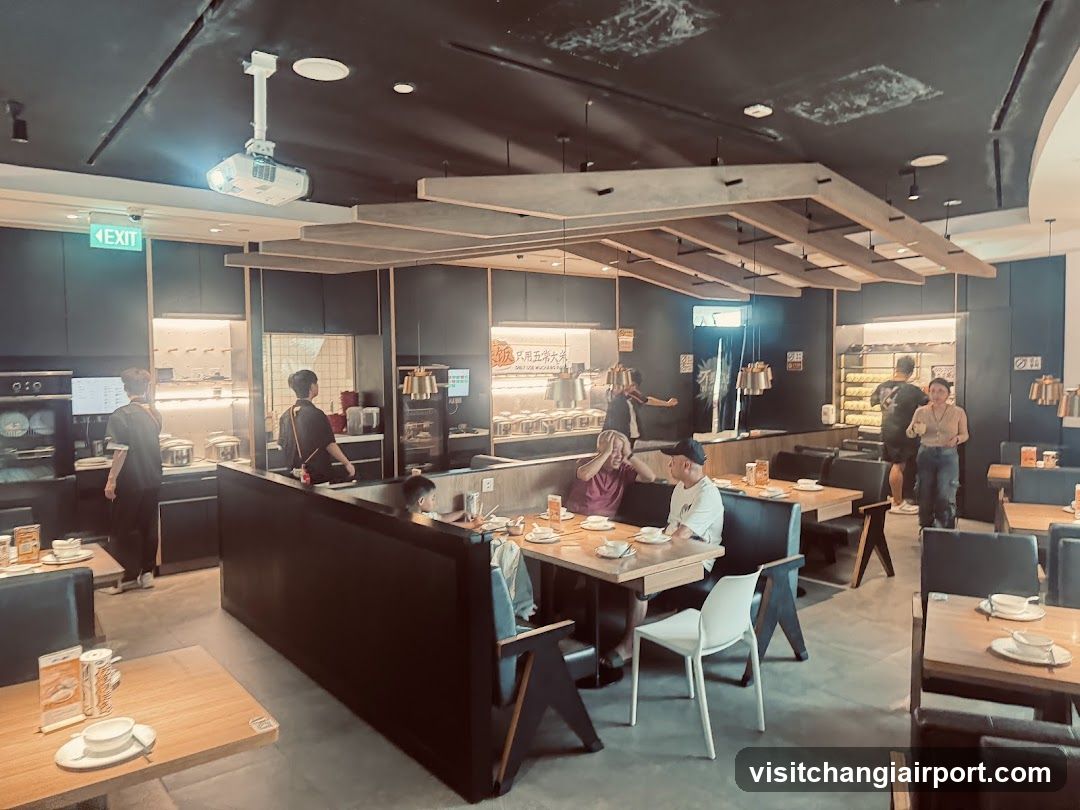 Restaurant Interior with Diners and Staff