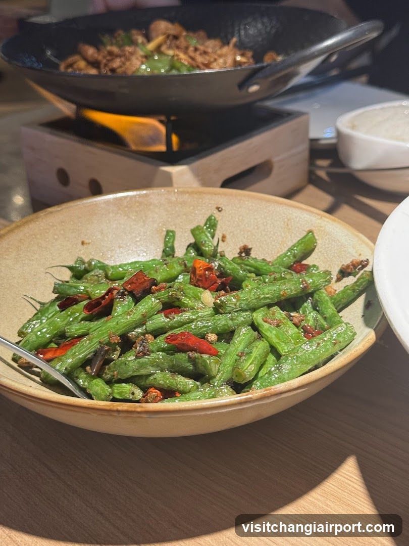 Stir-fried Green Beans with Dried Chilies