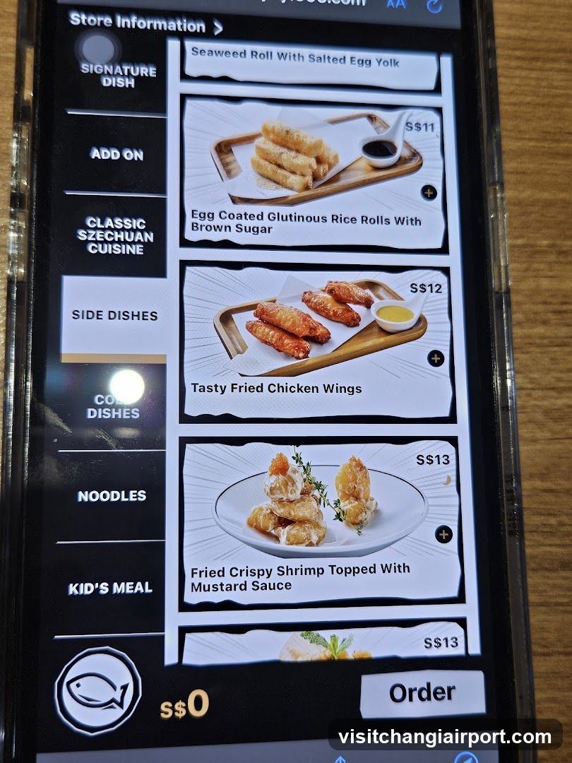 Mobile Ordering App Interface