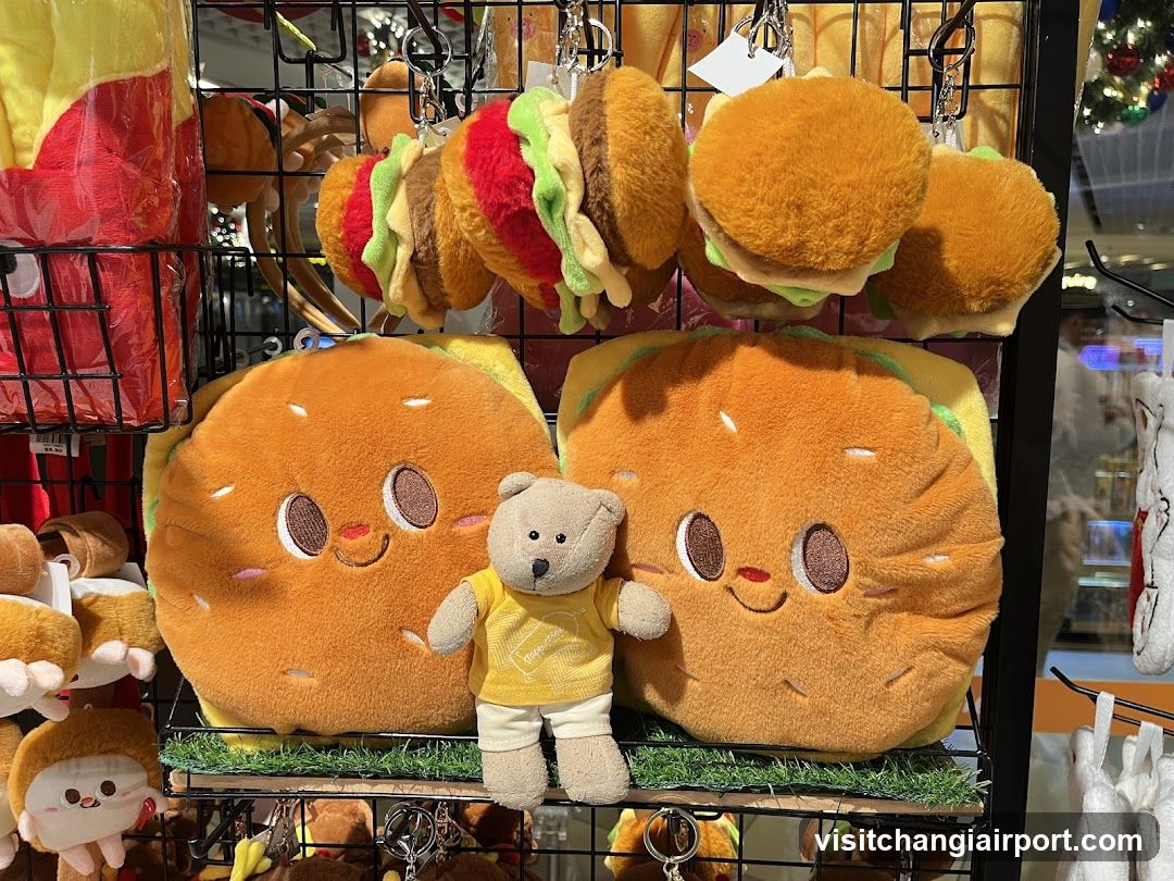 Burger Plushies Display