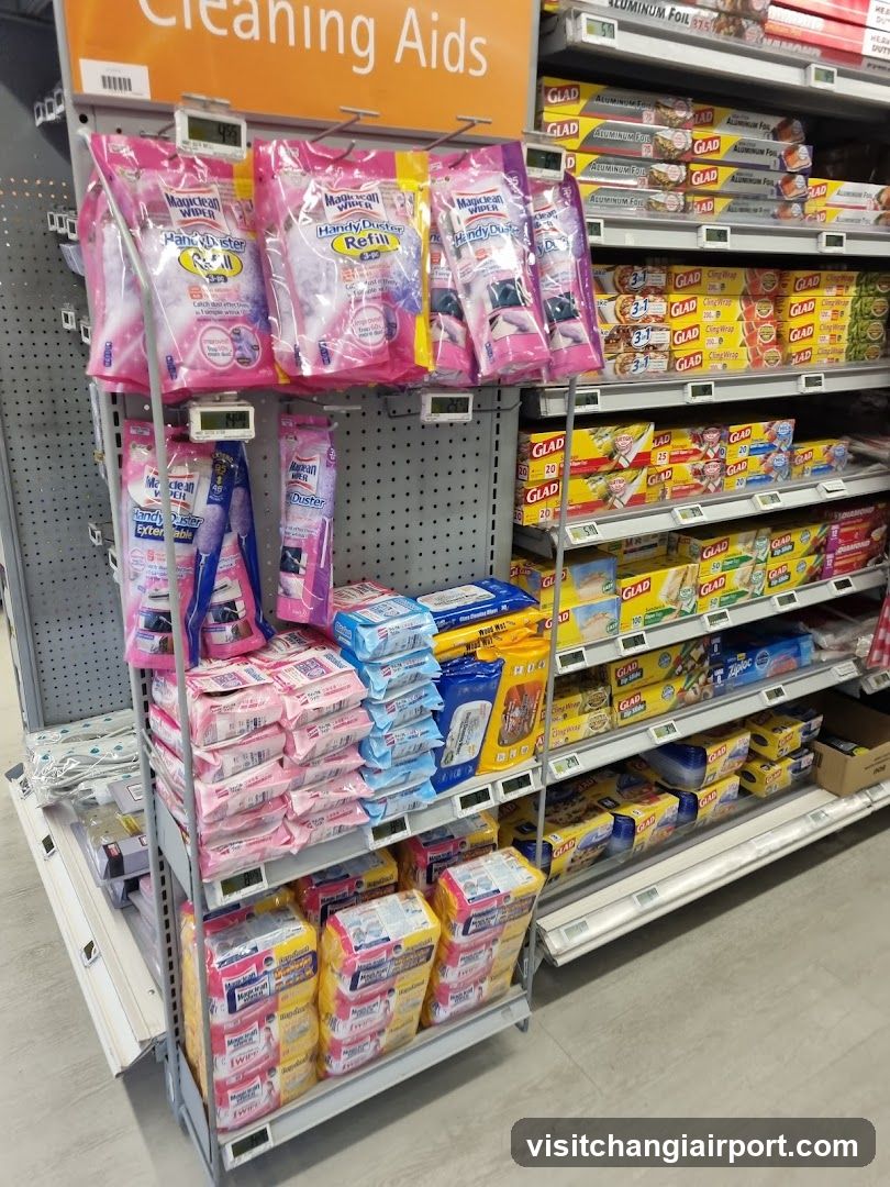 Cleaning Aids and Plastic Wrap Section